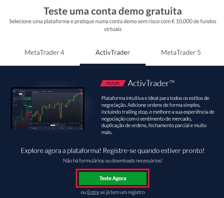 Como Criar Sua Primeira Conta Demonstrativa Suporte Activtrades Global