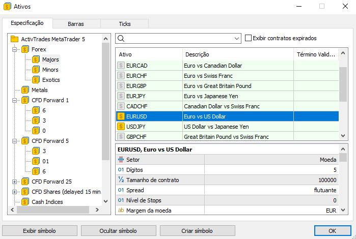 MetaTrader - Como adicionar ativos - Suporte ActivTrades Global