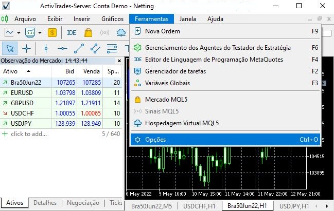 MetaTrader - Negociação a um clique (One Click Trading) - Suporte ...